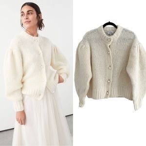 & Other Stories Pearl Button Cardigan